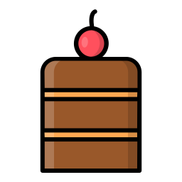 pastel de tres capas icono