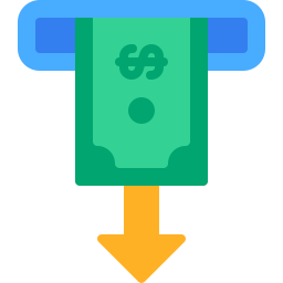 Cash withdrawal icon