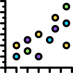 gráfico de dispersão Ícone