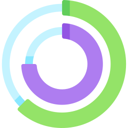 gráfico de rosca Ícone