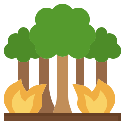 feu de forêt Icône