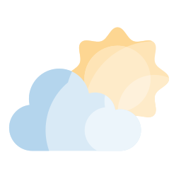 Clouds and sun icon