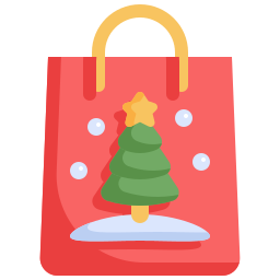 bolsa de navidad icono