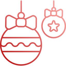 Christmas decorations icon