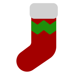 kerst sokken icoon
