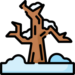 Árbol seco icono