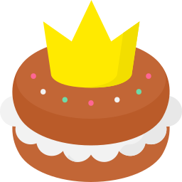 pastel de rey icono
