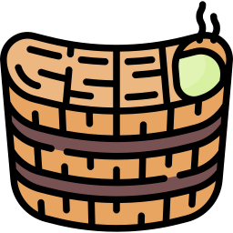 Wood bucket icon