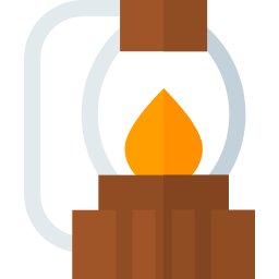 Oil lamp icon