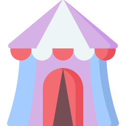 Circus tent icon