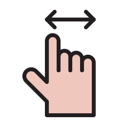 flecha horizontal icono