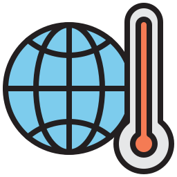 le réchauffement climatique Icône