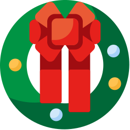 corona de navidad icono