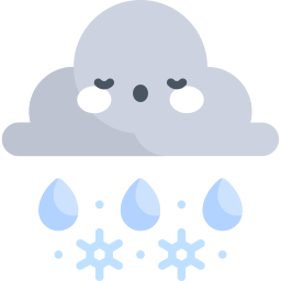 Śnieg z deszczem ikona