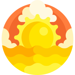 puesta de sol icono