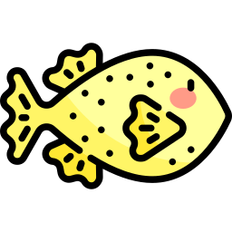 pesce scatola giallo icona