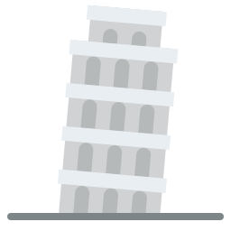 der schiefe turm von pisa icon