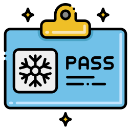 Ski pass icon