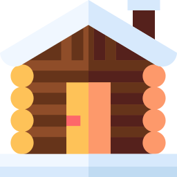 Wooden house icon