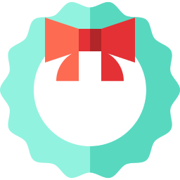 Christmas wreath icon