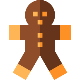 Gingerbread man icon