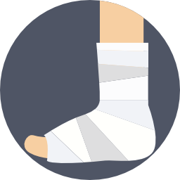 Broken leg icon