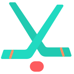 palos de hockey icono