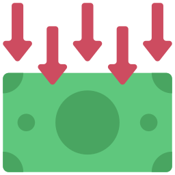 perte d'argent Icône