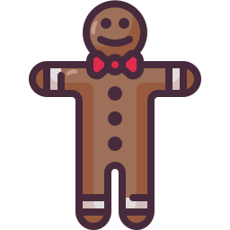 Gingerbread man icon