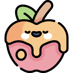 manzana caramelizada icono