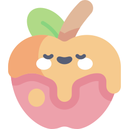 manzana caramelizada icono