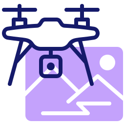 Camera drone icon