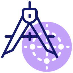 Drawing compass icon