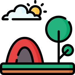 Camping tent icon