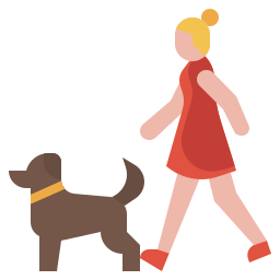 Dog walking icon