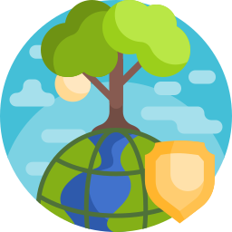 Green planet icon