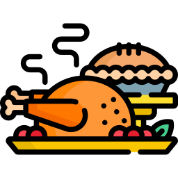 Christmas dinner icon