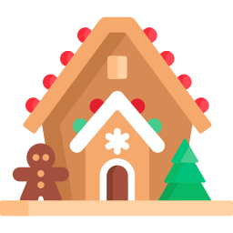 Gingerbread house icon