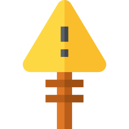 Warning sign icon