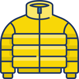 Puffer coat icon