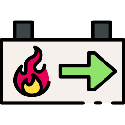 salida de incendios icono