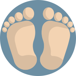 Baby feet icon