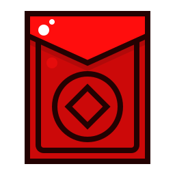 czerwona koperta ikona