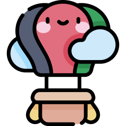 Hot air balloon icon