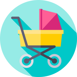 Baby carriage icon