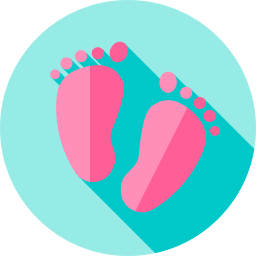 Baby feet icon