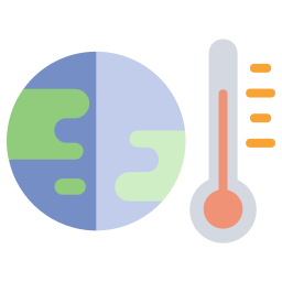 le réchauffement climatique Icône