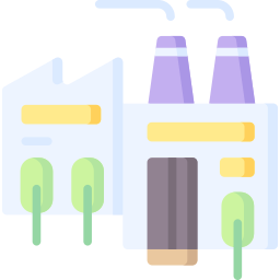 Eco factory icon