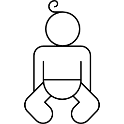 esquema del cuerpo del bebé icono