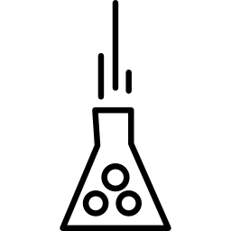 eksperyment chemiczny z reakcją chemiczną z bąbelkami ikona